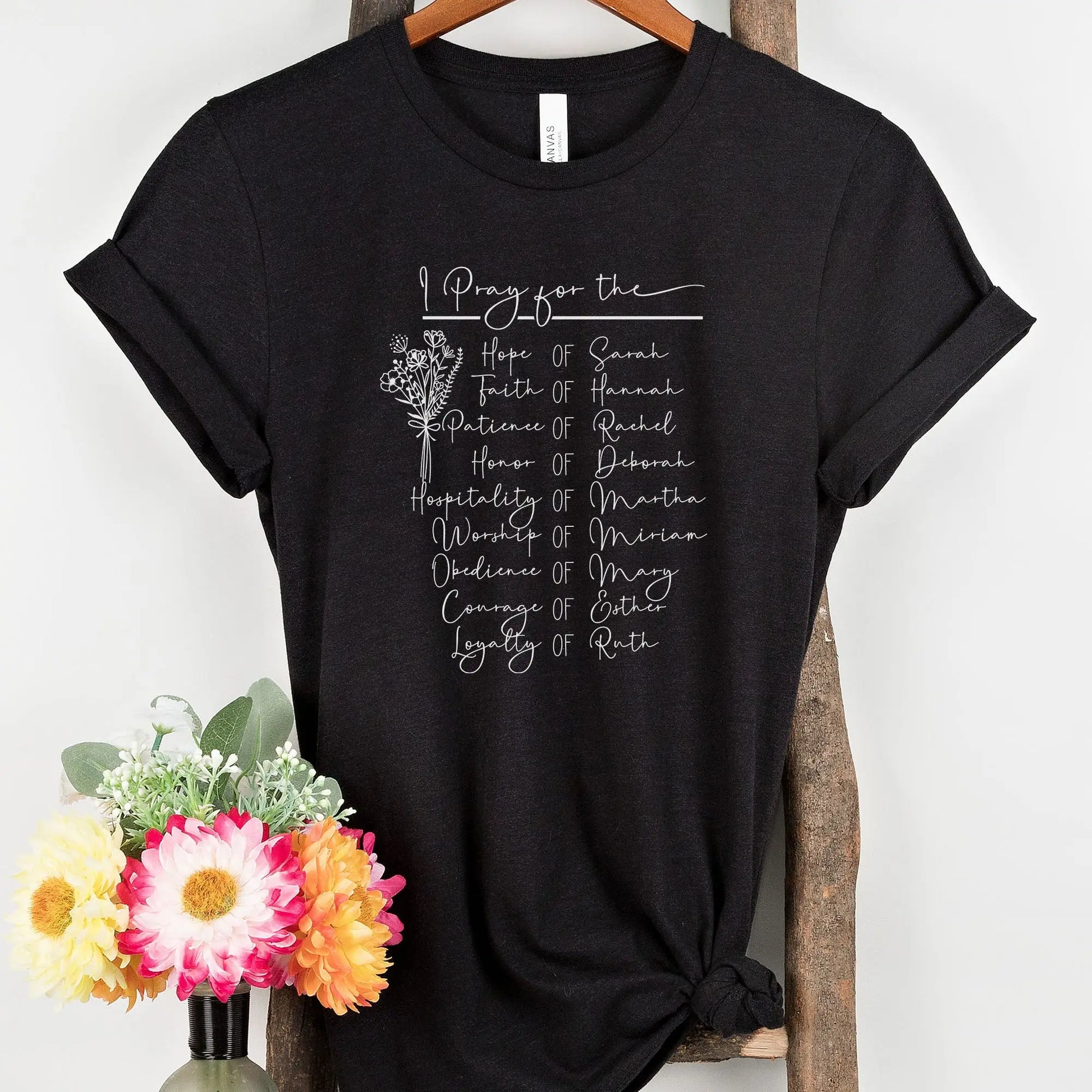 Women of the Bible Christian T-shirt | Mary, Sarah, Rebekah, Esther, Hannah Printify