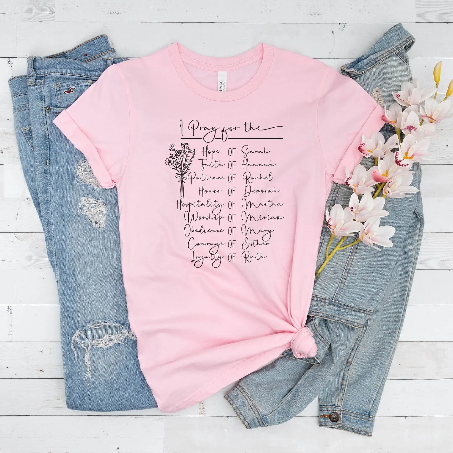 Women of the Bible Christian T-shirt | Mary, Sarah, Rebekah, Esther, Hannah Printify