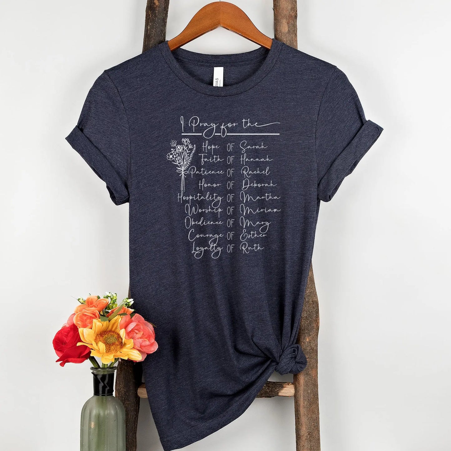 Women of the Bible Christian T-shirt | Mary, Sarah, Rebekah, Esther, Hannah Printify