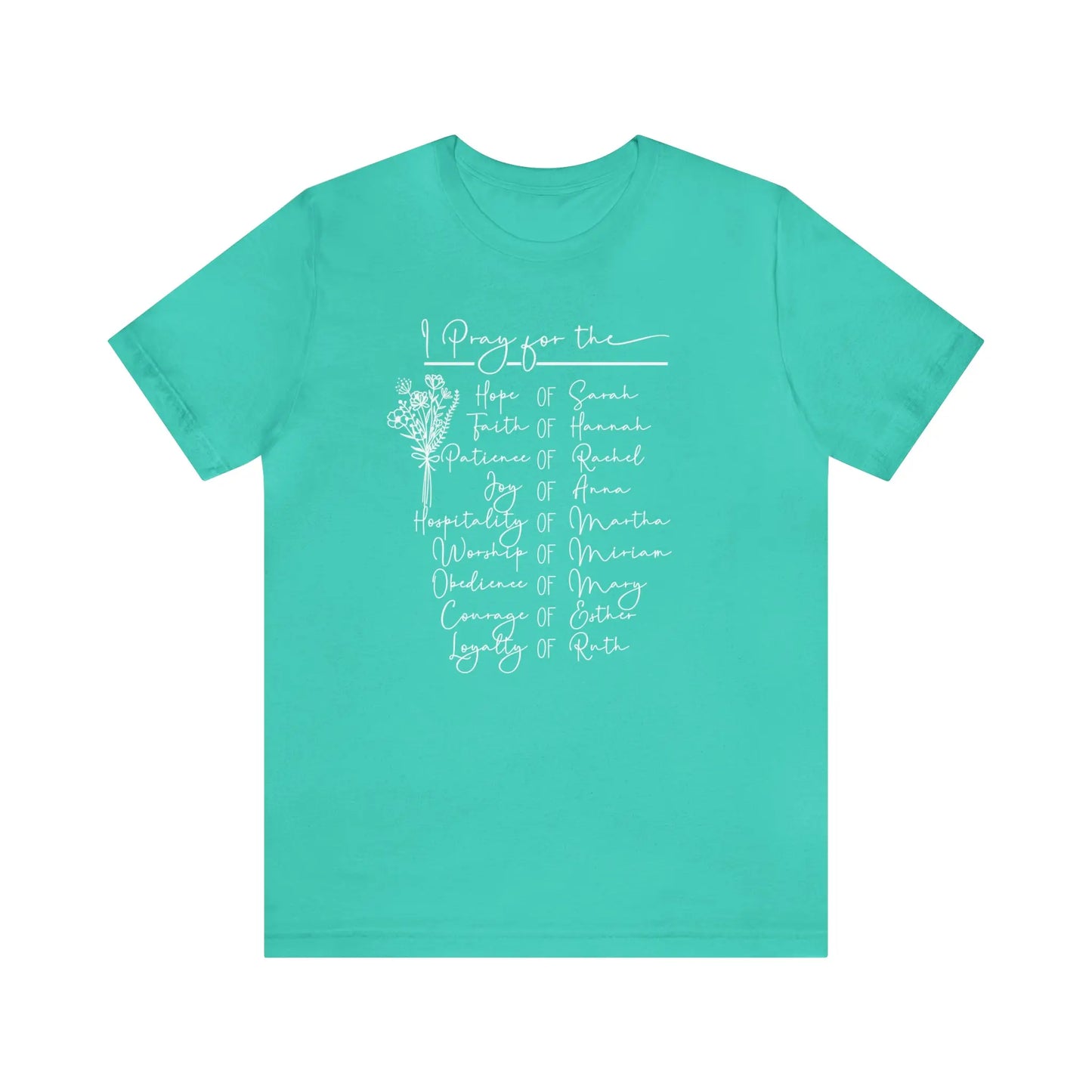Women of the Bible Christian T-shirt | Sarah, Hannah, Rachel, Anna - Amazing Faith Designs