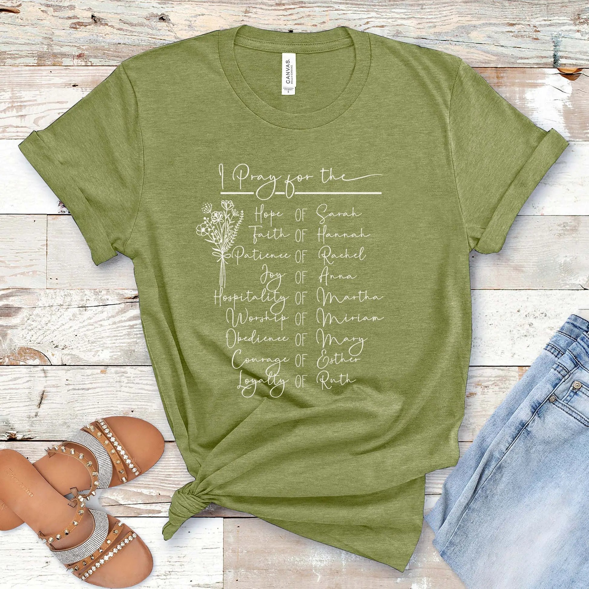 Women of the Bible Christian T-shirt | Sarah, Hannah, Rachel, Anna - Amazing Faith Designs