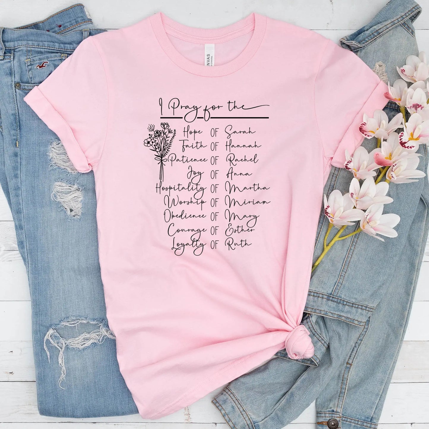 Women of the Bible Christian T-shirt | Sarah, Hannah, Rachel, Anna - Amazing Faith Designs