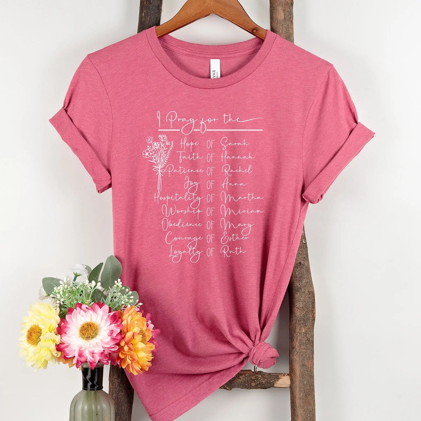 Women of the Bible Christian T-shirt | Sarah, Hannah, Rachel, Anna - Amazing Faith Designs