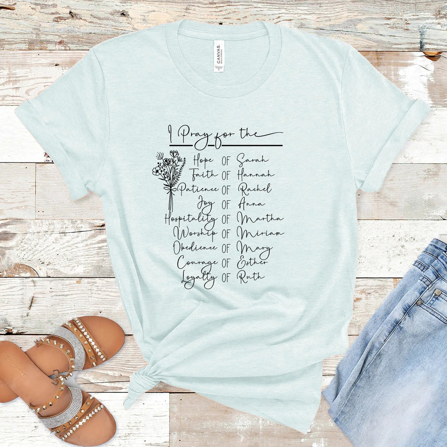 Women of the Bible Christian T-shirt | Sarah, Hannah, Rachel, Anna - Amazing Faith Designs