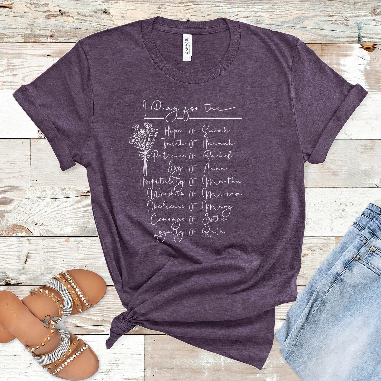 Women of the Bible Christian T-shirt | Sarah, Hannah, Rachel, Anna - Amazing Faith Designs