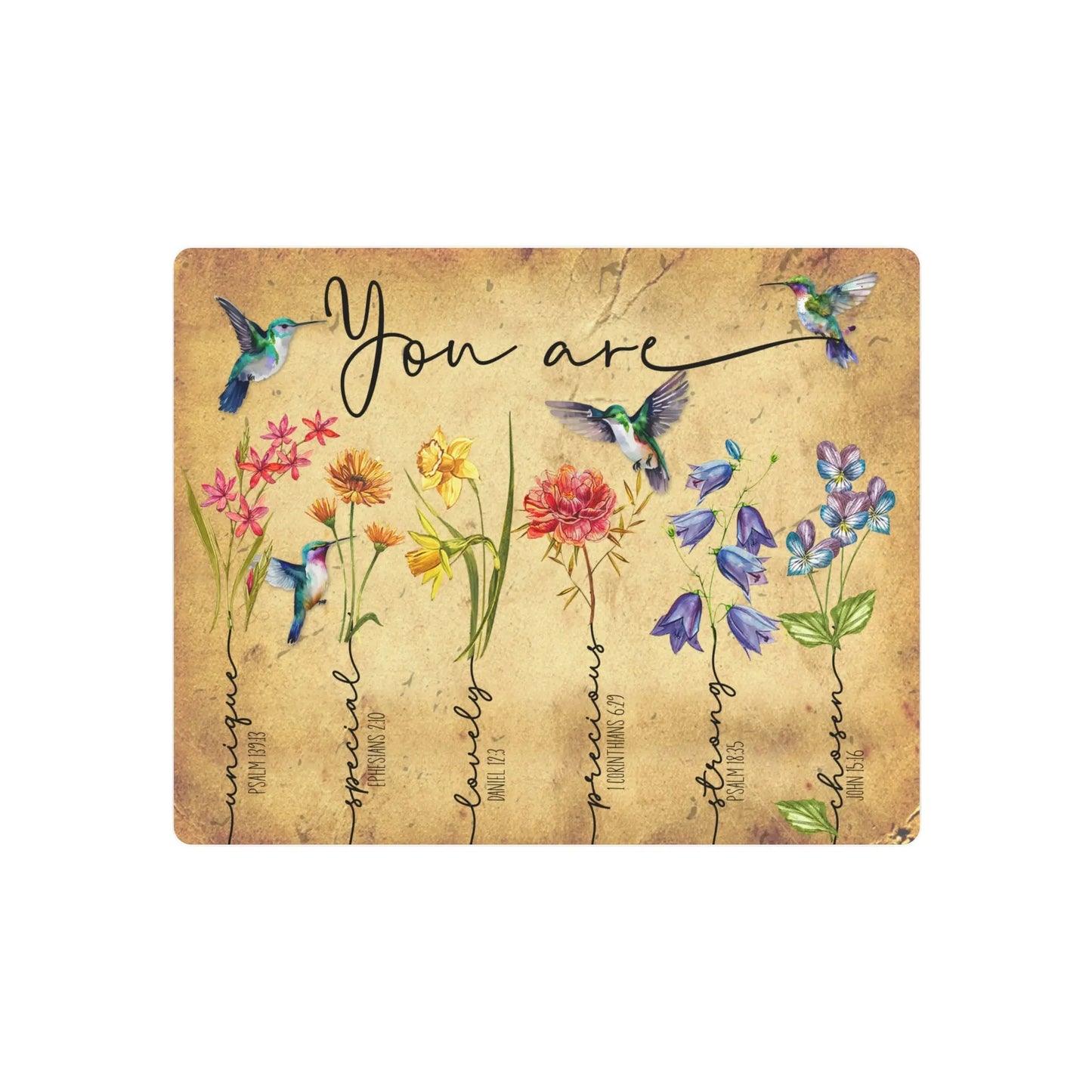 You Are Special Metal Art Sign | Wildflowers, Hummingbirds | Christian Metal Art Sign Printify