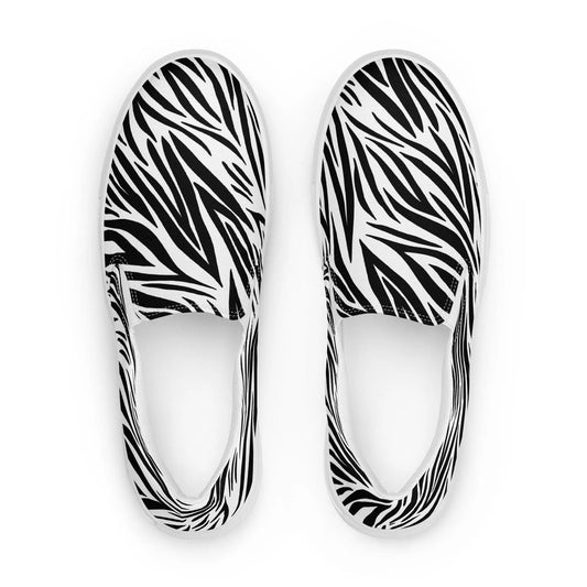 Zebra Women’s slip-on canvas shoes Amazing Faith Designs