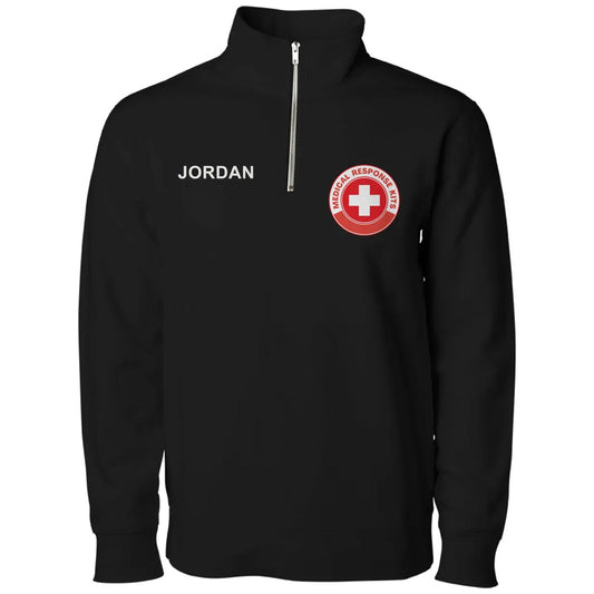 Custom Logo Plus Name Midweight Quarter Zip Pullover - Amazing Faith Designs