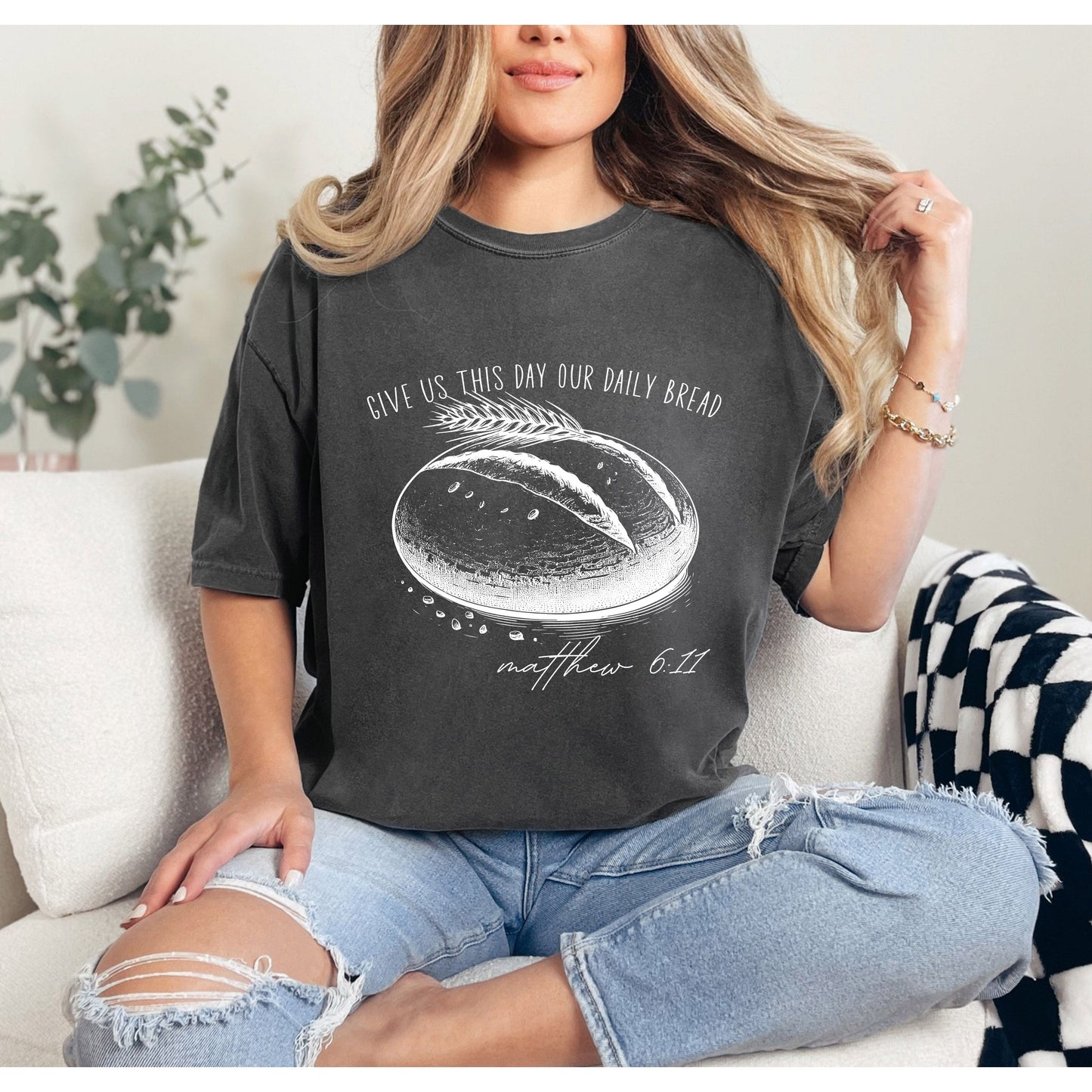 Daily Bread Sourdough Garment-Dyed T-shirt - Amazing Faith Designs