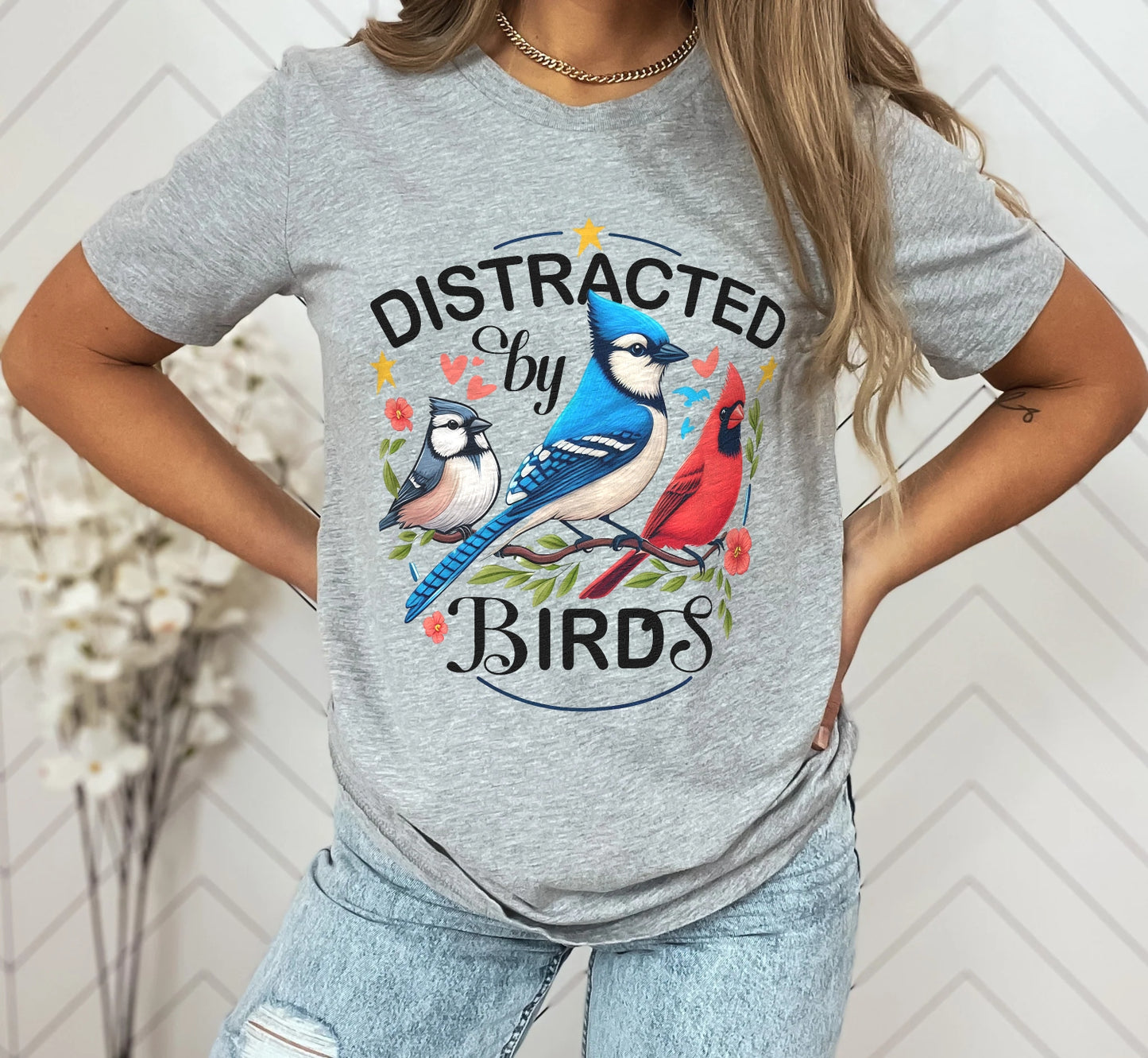 Distracted by Birds Unisex Shirt