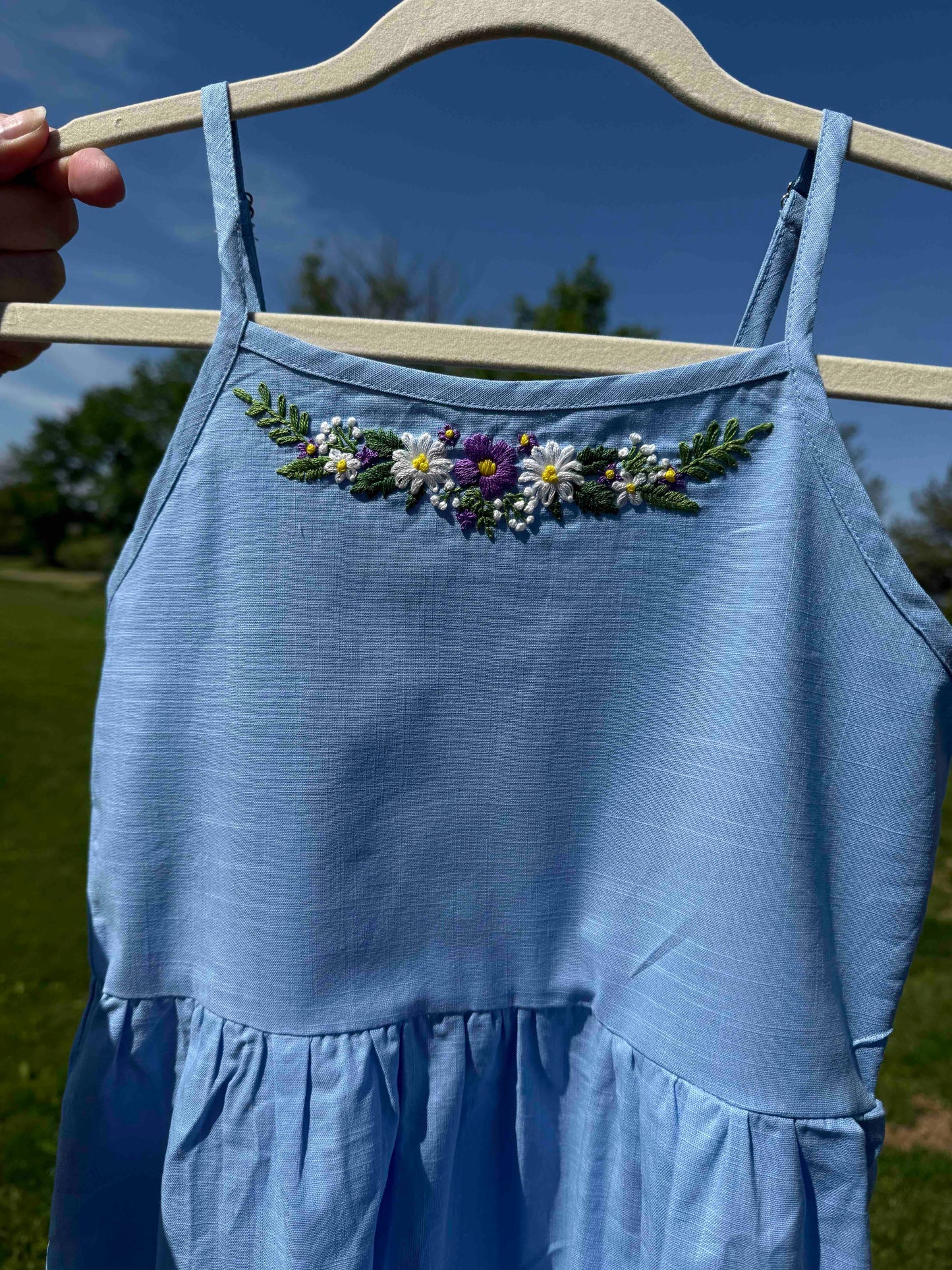 Hand Embroidered Girls Sundress - Amazing Faith Designs