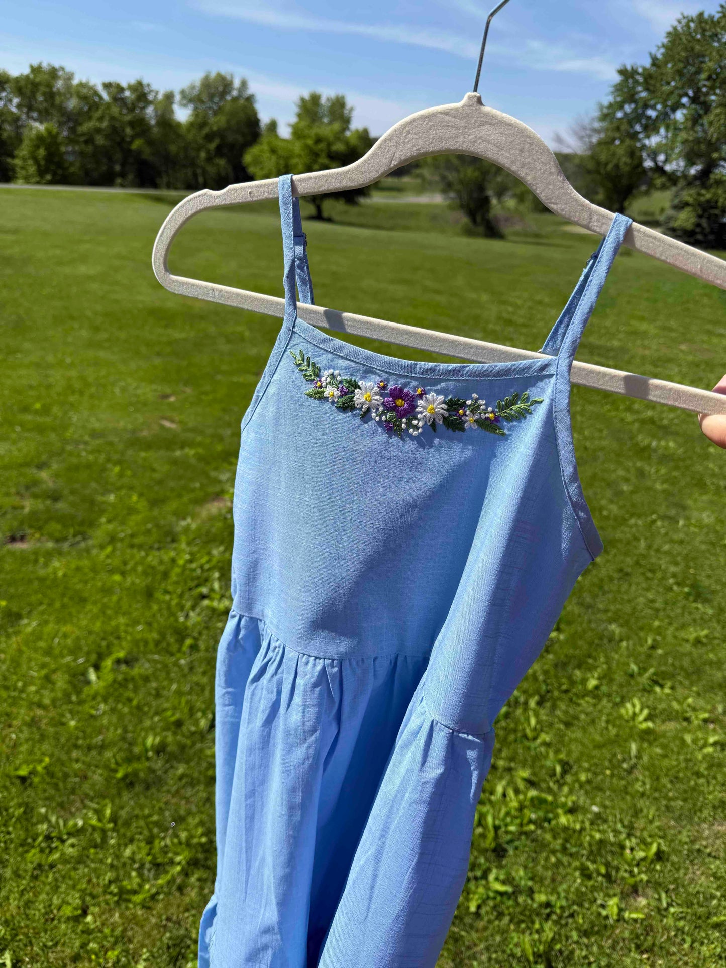 Hand Embroidered Girls Sundress - Amazing Faith Designs