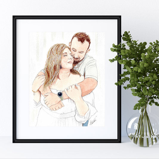Custom Portrait Watercolor Painting from Photo - Amazing Faith Designs