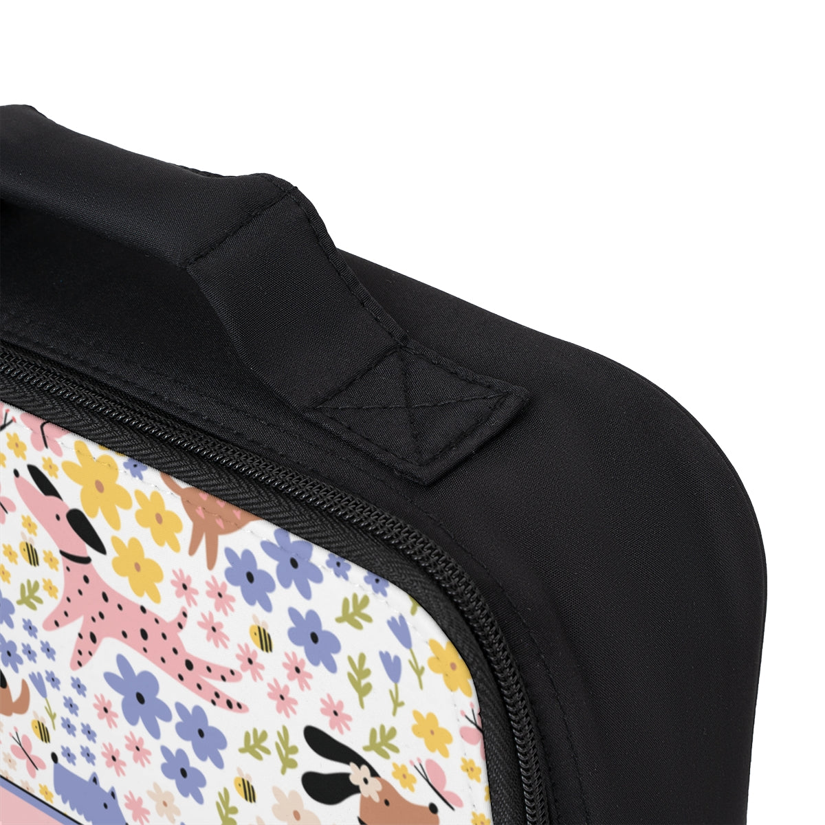 Floral Dogs Personalized Lunch Box for Kids