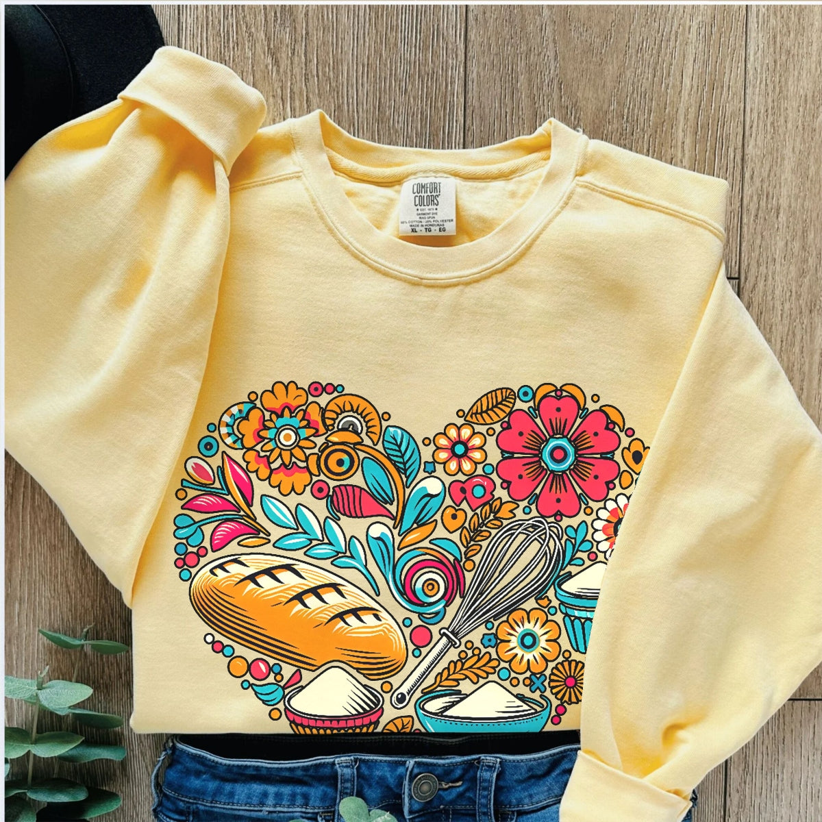 Flour Child Sourdough Retro Lightweight Sweatshirt - Amazing Faith Designs