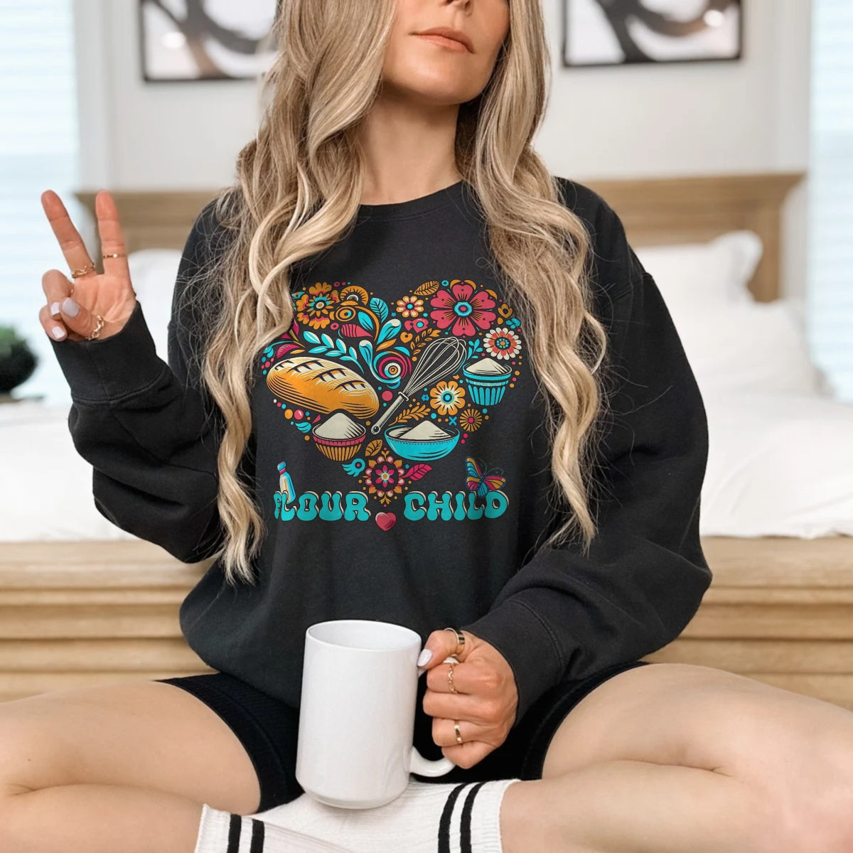 Flour Child Sourdough Retro Lightweight Sweatshirt - Amazing Faith Designs