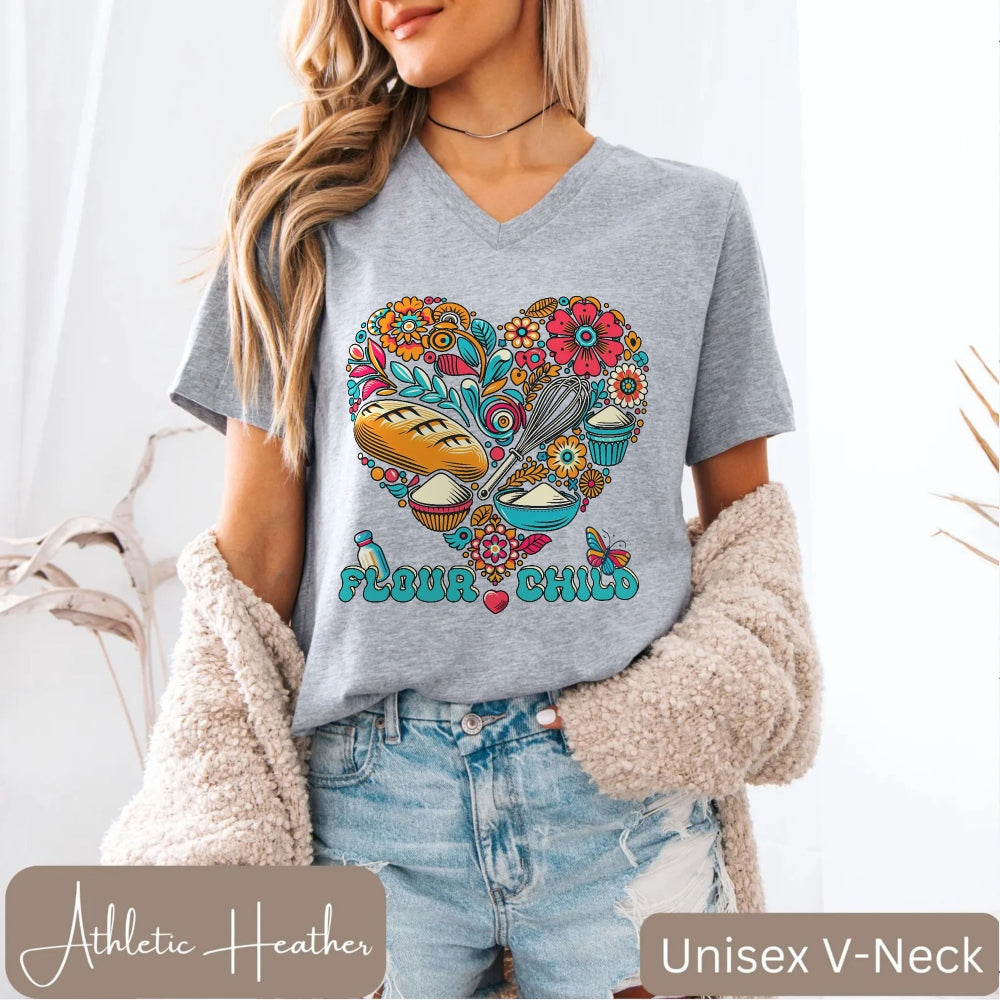 Flour Child Sourdough V-neck Shirt - Amazing Faith Designs