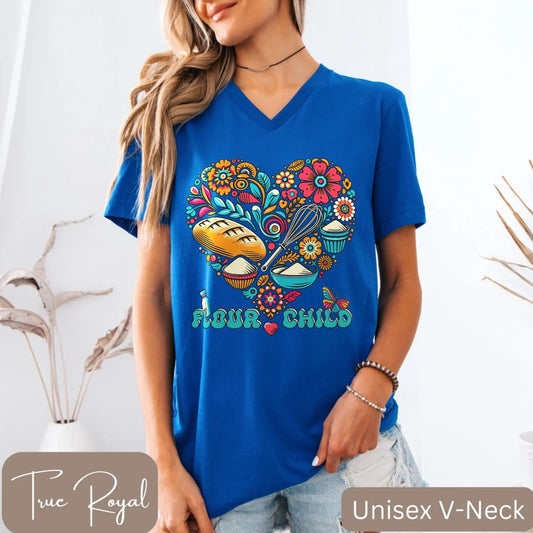 Flour Child Sourdough V-neck Shirt - Amazing Faith Designs
