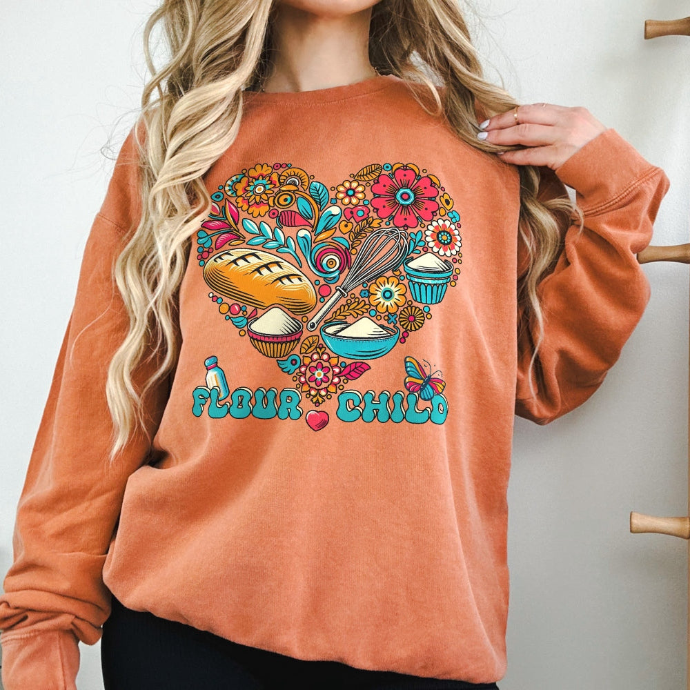 Flour Child Sourdough Retro Lightweight Sweatshirt - Amazing Faith Designs