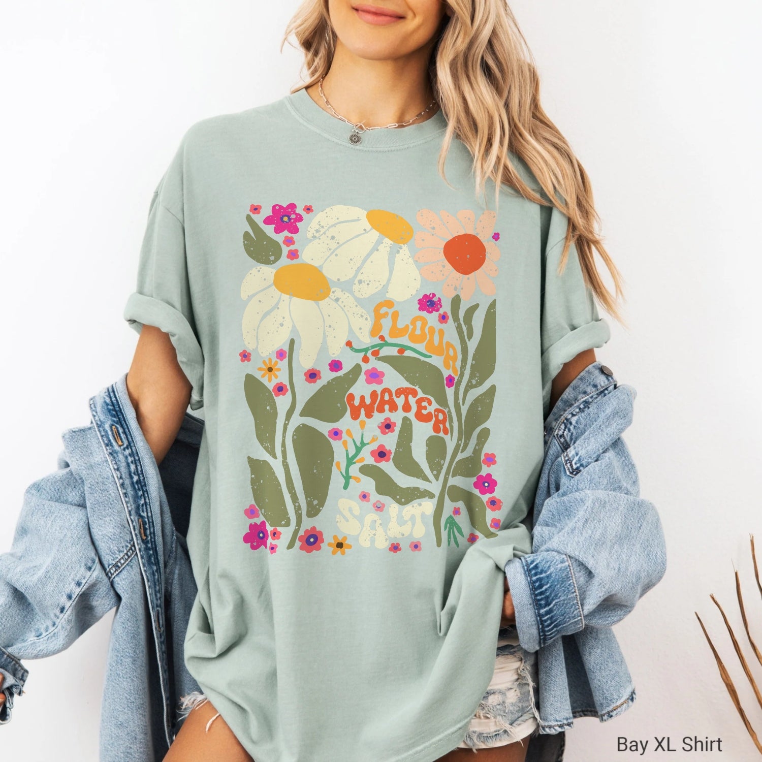 Flour Water Salt Sourdough Floral Unisex T-Shirt - Amazing Faith Designs