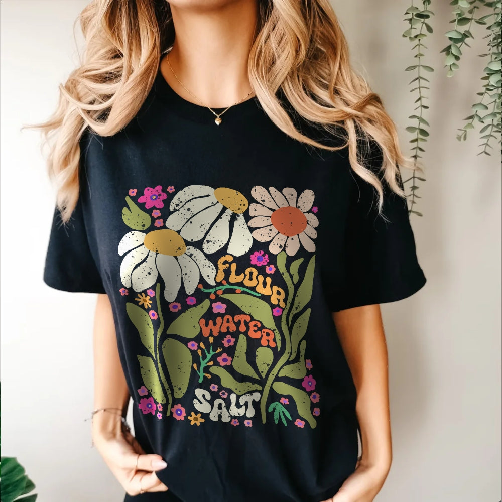 Flour Water Salt Floral Unisex T-Shirt - Amazing Faith Designs