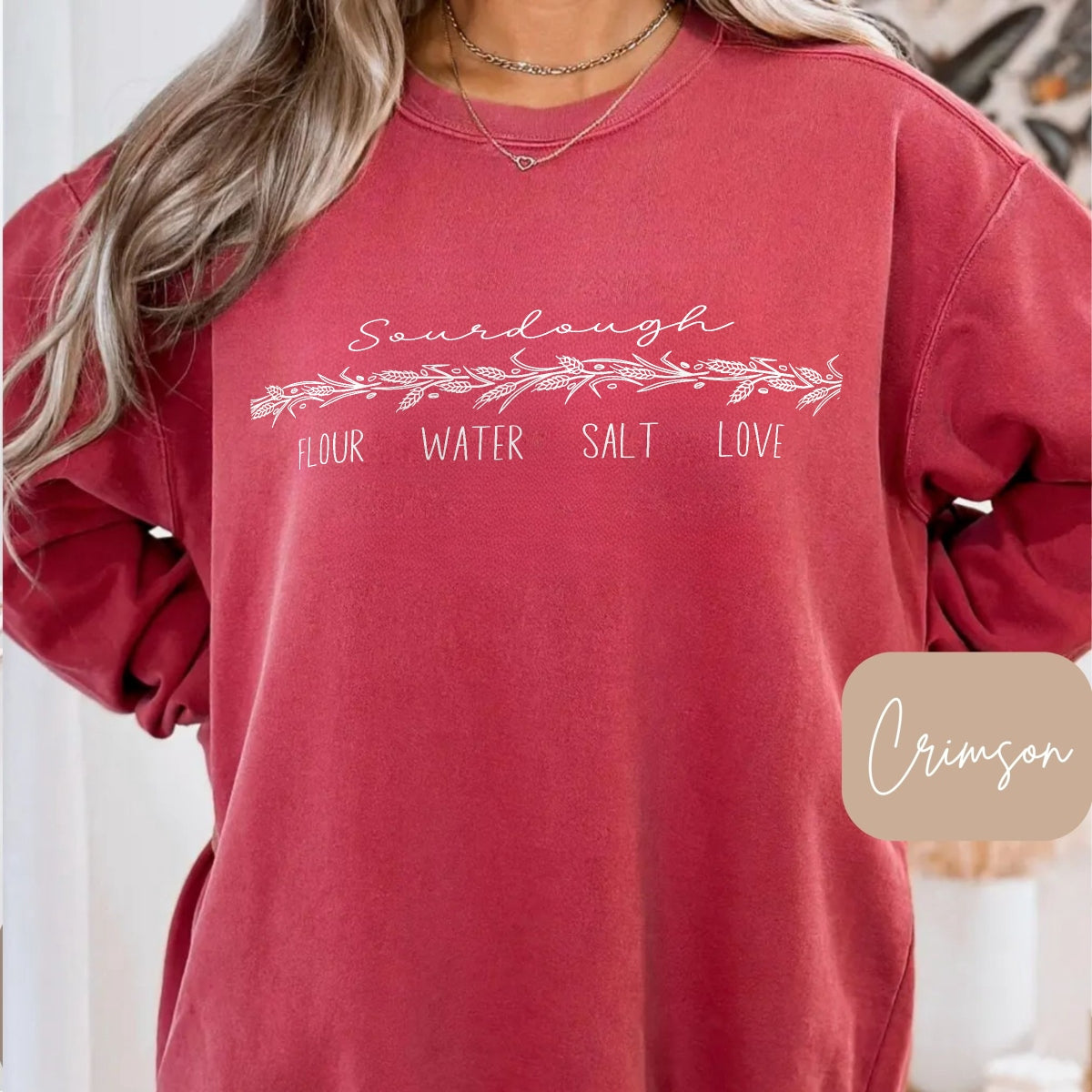 Flour Water Salt Love Lightweight Sweatshirt - Amazing Faith Designs