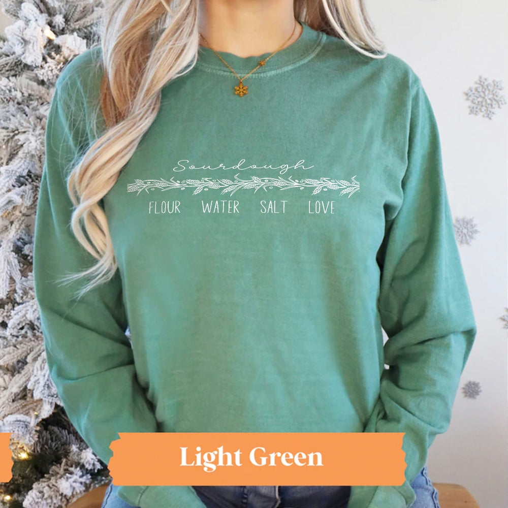 Flour Water Salt Love Sourdough Long Sleeve T-Shirt