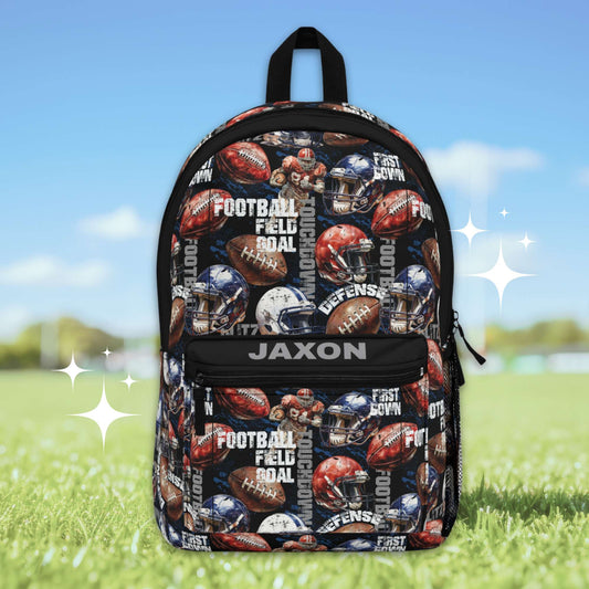 Football Personalized Backpack - Amazing Faith Designs