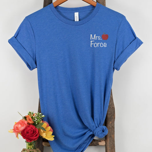 Teacher Personalized Embroidered T-shirt - Amazing Faith Designs