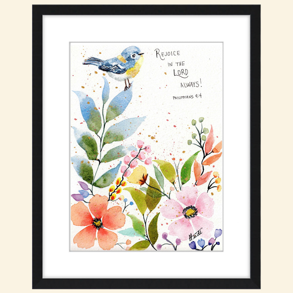 Bluebird Scripture Watercolor - Original Painting - Amazing Faith Designs