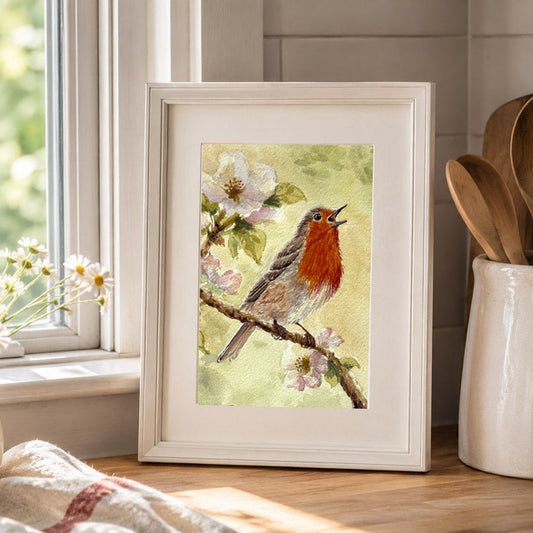 Robin's Song Original Watercolor Print