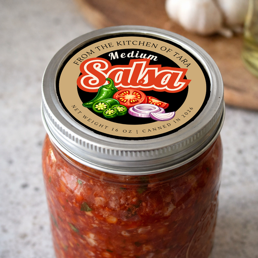 Personalized Salsa Canning Jar Label - Amazing Faith Designs