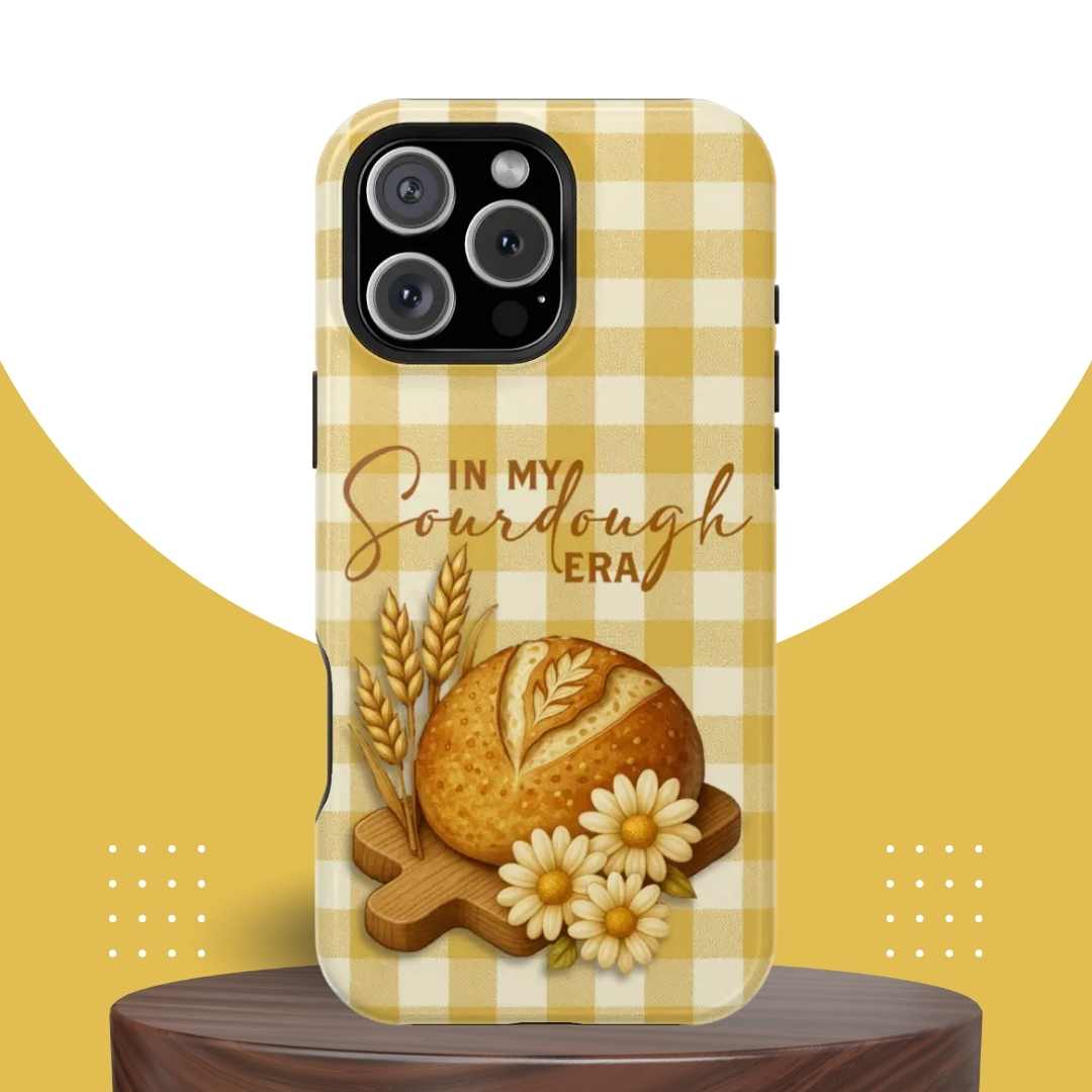 Sourdough Era Yellow Check MagSafe iPhone Case - Amazing Faith Designs