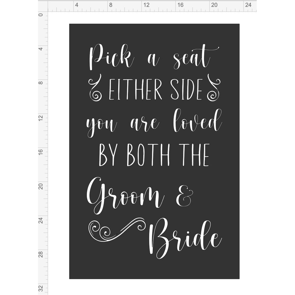 Pick a Seat Wedding Decal - Amazing Faith Designs