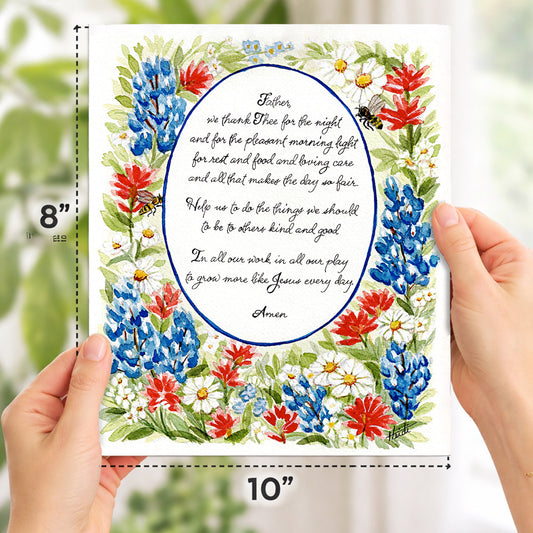 Wildflower Prayer - Scripture Watercolor Print - Amazing Faith Designs