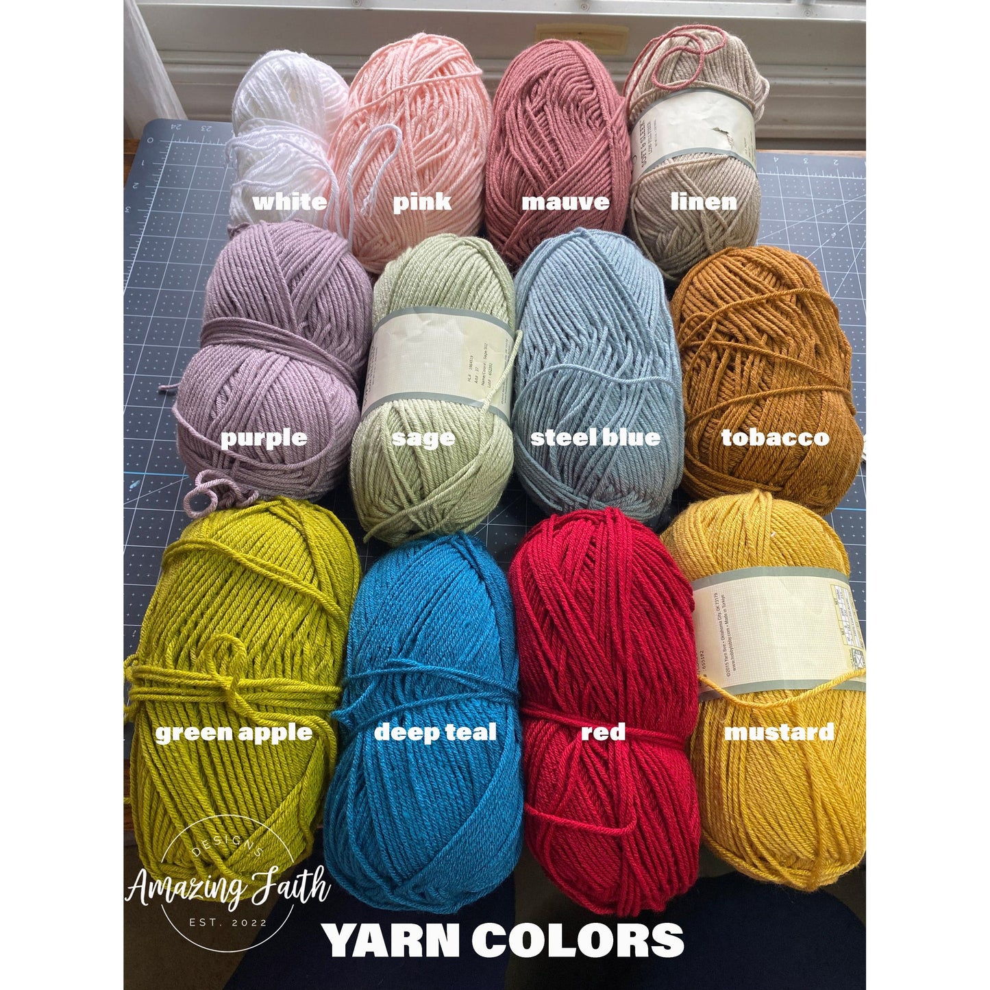 Hand Embroidered Name Sweater- Single Color Yarn - Amazing Faith Designs