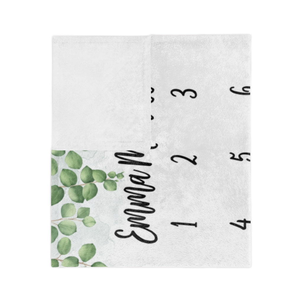 Safari Personalized Baby Milestone Minky Blanket - Amazing Faith Designs