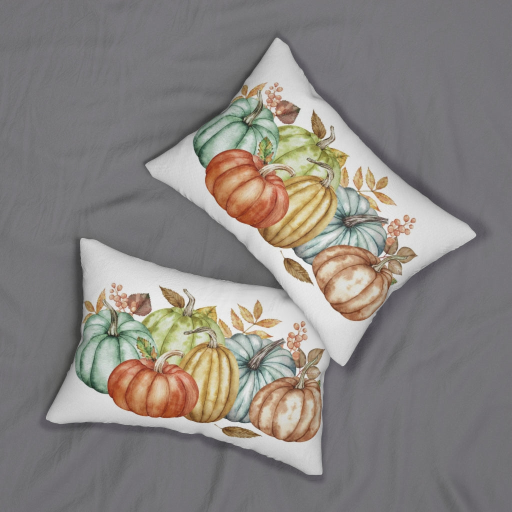 Fall Pumpkin Lumbar Throw Pillow - Amazing Faith Designs