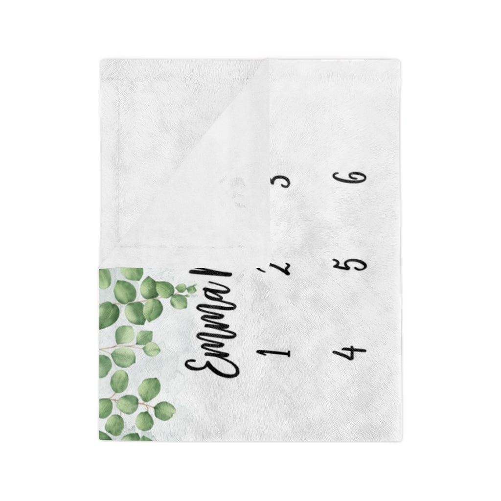 Safari Personalized Baby Milestone Minky Blanket - Amazing Faith Designs