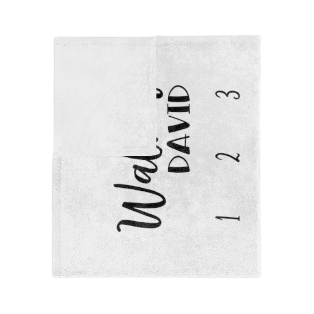 Elephant Personalized Baby Milestone Minky Blanket - Amazing Faith Designs