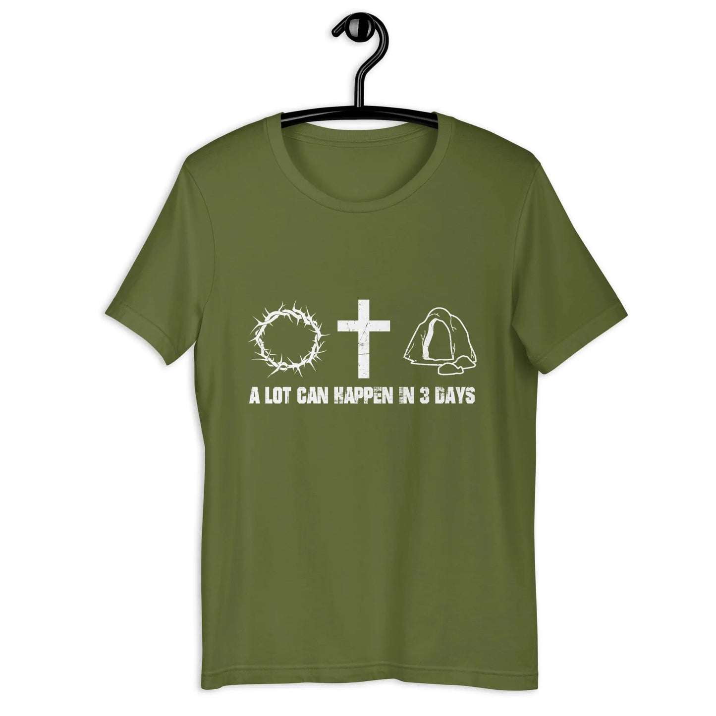 A Lot Can Happen in Three Days Unisex t-shirt, Easter Shirt, He is Risen, Christian Faith Tee Amazing Faith Designs