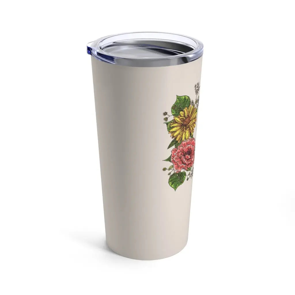 Act Justly Love Mercy Walk Humbly floral Tumbler 20oz, Scripture Tumbler, Christian Travel Mug, Religious Tumbler, Cute Christian Gift Printify