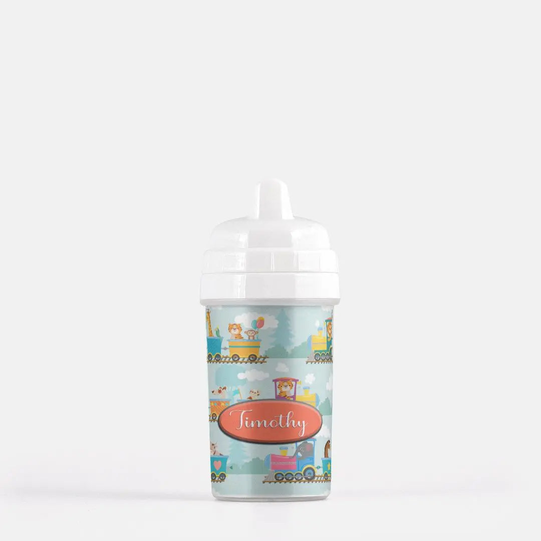 Animal Train Sippy Cup - Personalized Amazing Faith Designs