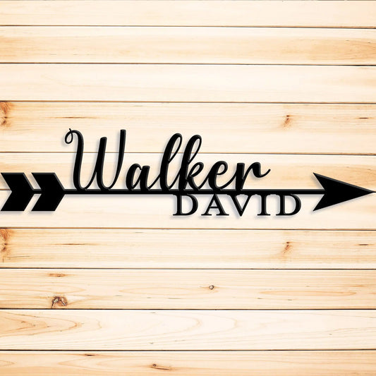 Arrow Boys Name Personalized Metal Sign, Nursery Custom Name Wall Art teelaunch