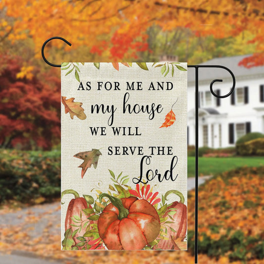 As for Me and My House Fall Garden Yard Flag Amazing Faith Designs