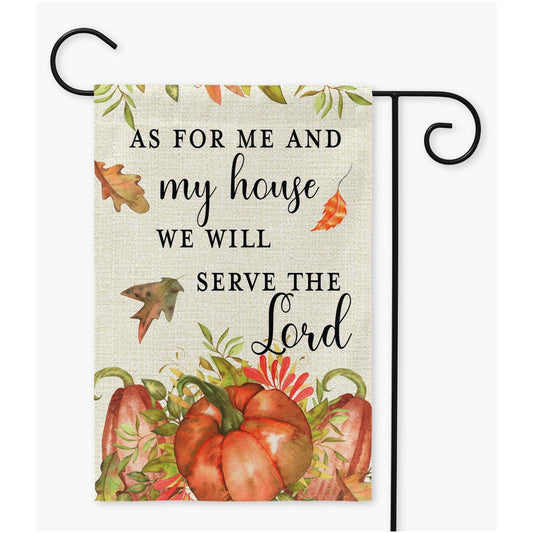 As for Me and My House Fall Garden Yard Flag Amazing Faith Designs