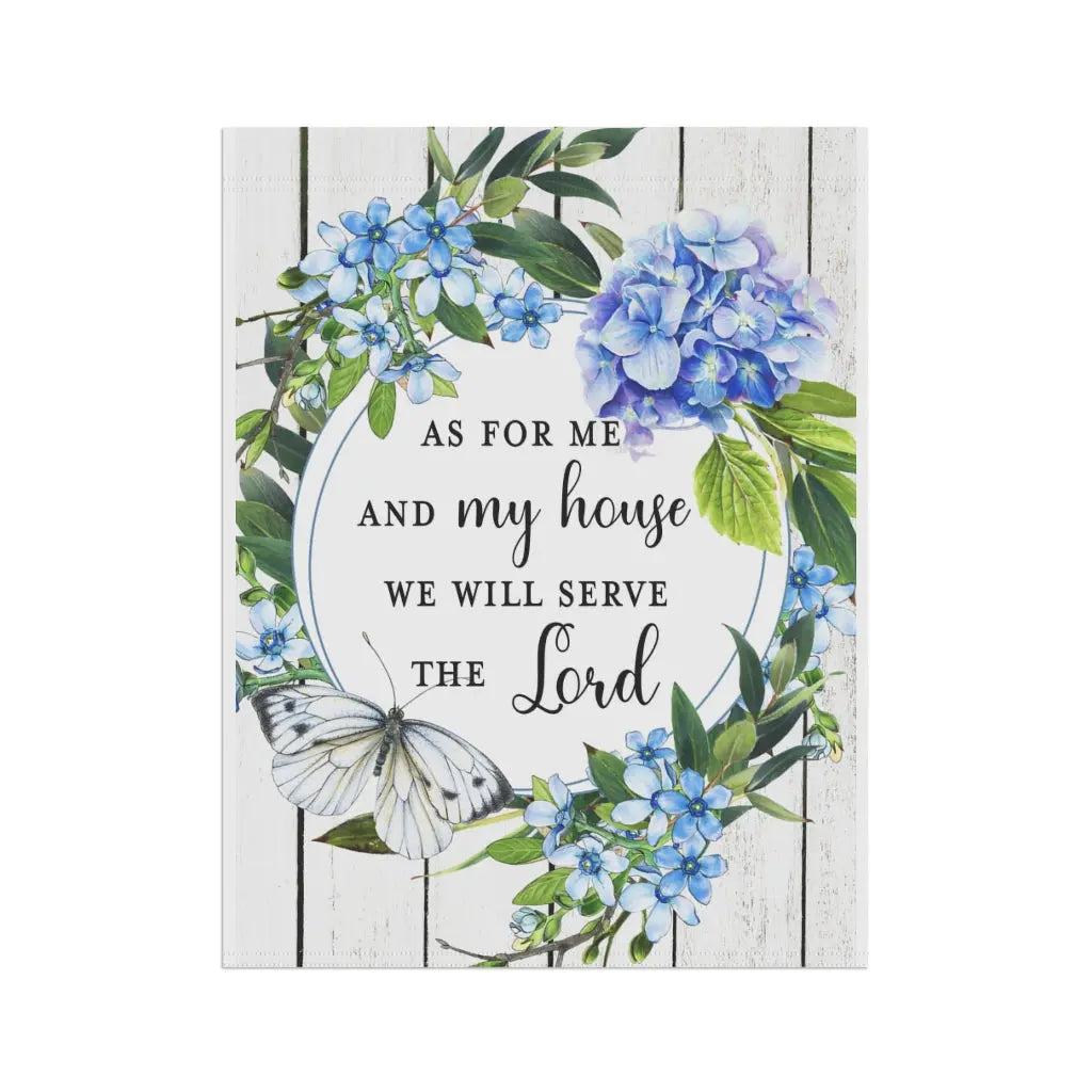 As for Me and My House Garden & House Banner, 24 x 32 Printify
