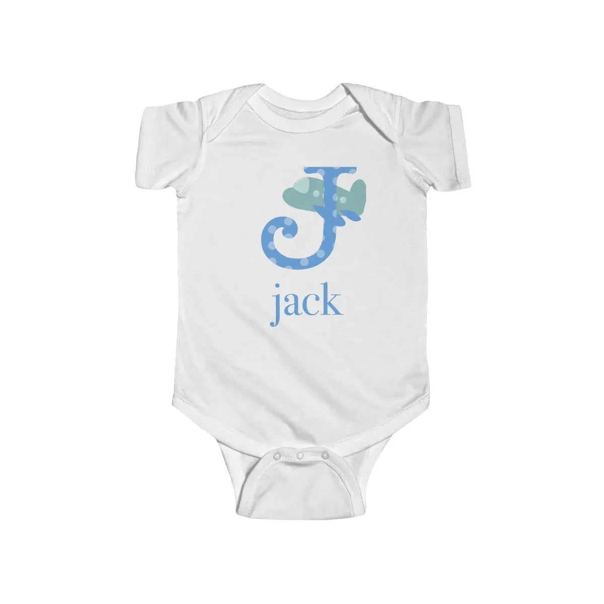 Baby boy Monogram Name Personalized Infant Onesie, Custom Baby Clothes, Baby Shower Gift Printify
