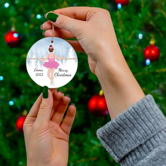 Ballerina Christmas Ornament Printify