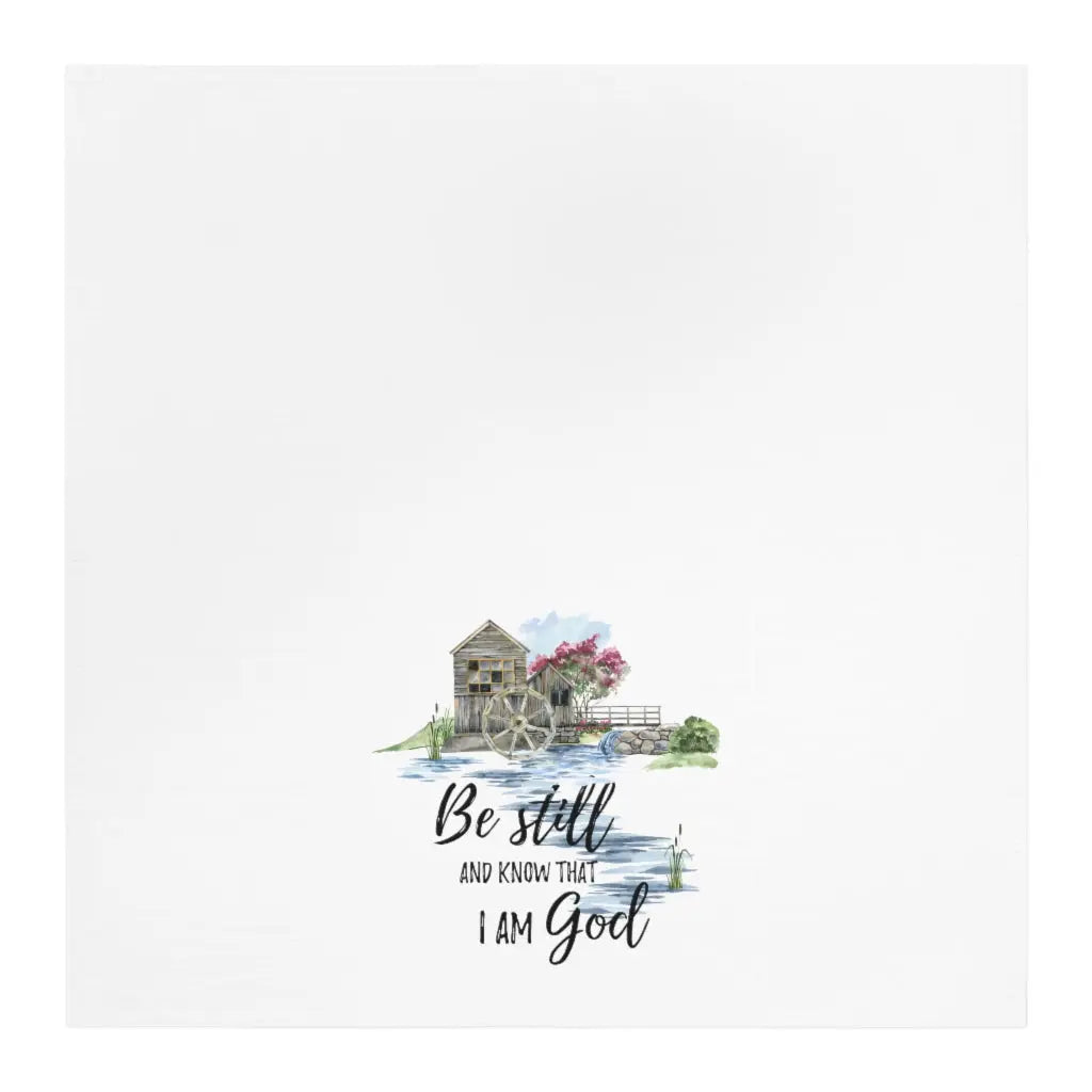 Be Still Tea Towel, Christian Kitchen Towel, Scripture Dish Towel Printify